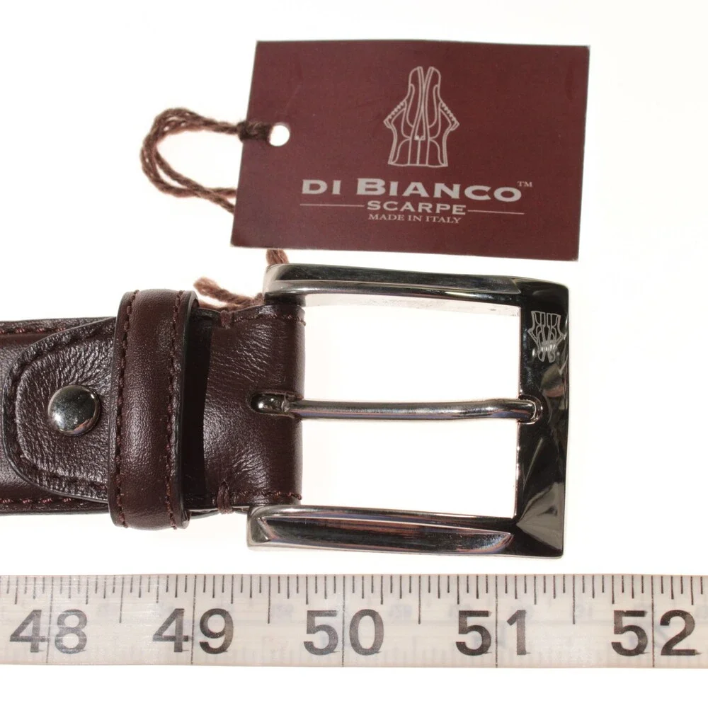 Di Bianco NWT Cut to Size Dress Belt In Solid Brown Leather One Size